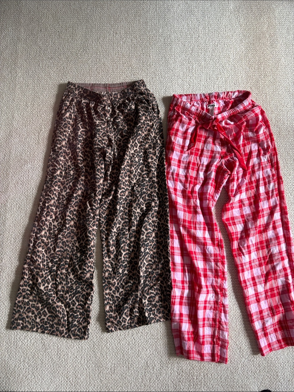 Pink Pj bottoms and Aerie pj bottoms